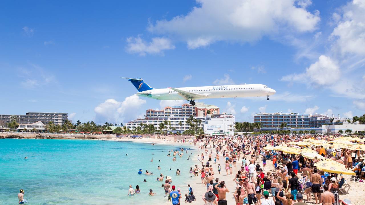 Maho Beach, em St Martin