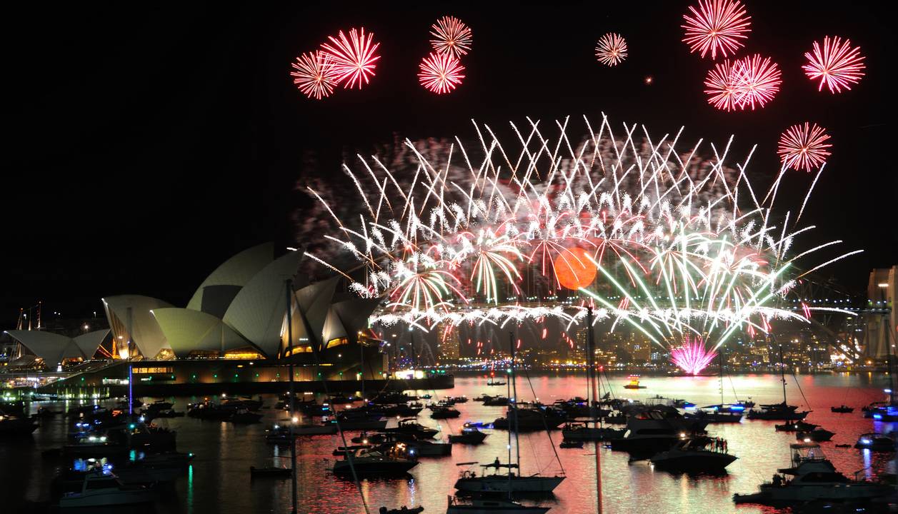 Ano novo Sydney Harbour Austrália