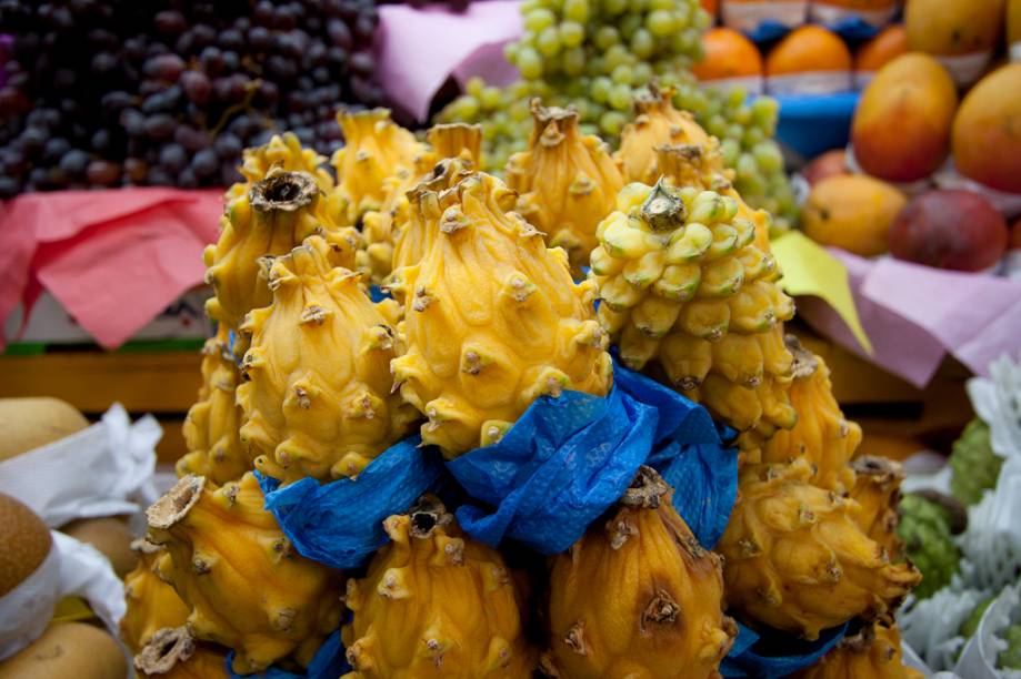 <strong>Pitaia Colombiana: </strong>uma espécie de cacto, a Pitaia colombiana tem propriedades digestivas e seu gosto é parecido com o do melão. A fruta costuma ser indicada para quem pretende regular o intestino