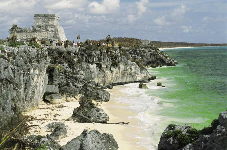 Praia de Tulum, onde estão as ruínas Maias - e onde as festas de Ano-Novo são mais "light"