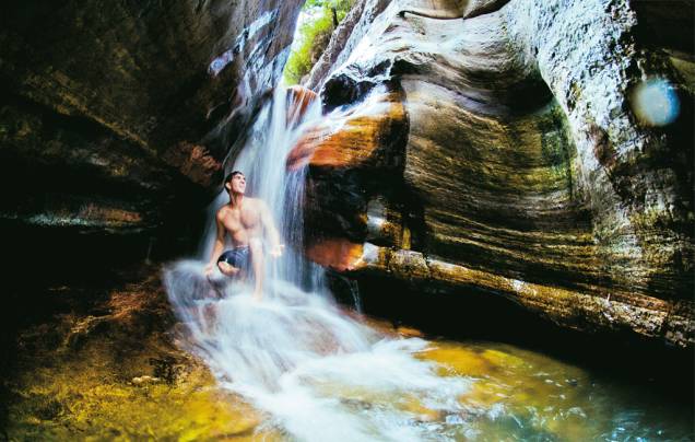 A Cachoeira das Angélicas, uma das muitas próximas ao Vale do Capão A Cachoeira das Angélicas, uma das muitas próximas ao Vale do Capão