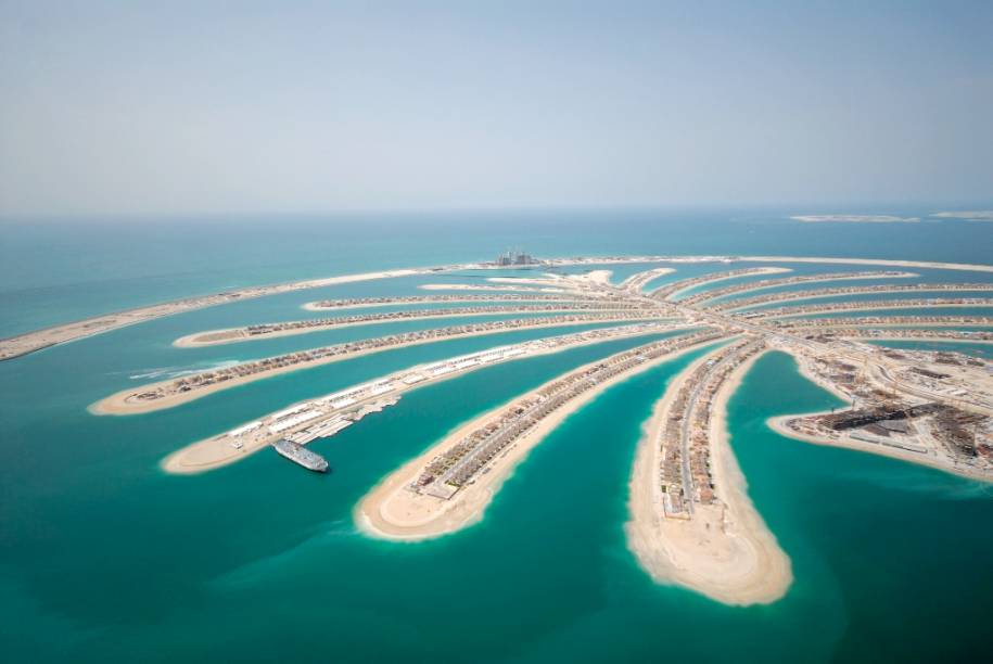 O icônico condomínio em forma de palmeira de Palm Jumeirah, Dubai