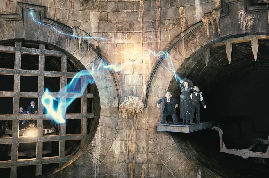 Entre as atividades em Gringotes, os visitantes devem encontrar com Bellatrix Lestrange, a bruxa mais malvada da história Entre as atividades em Gringotes, os visitantes devem encontrar com Bellatrix Lestrange, a bruxa mais malvada da história