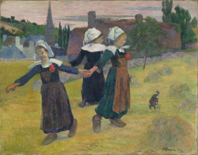 Meninas bretãs dançando, Paul Gauguin, na National Gallery of Art de Washington Meninas bretãs dançando, Paul Gauguin, na National Gallery of Art de Washington