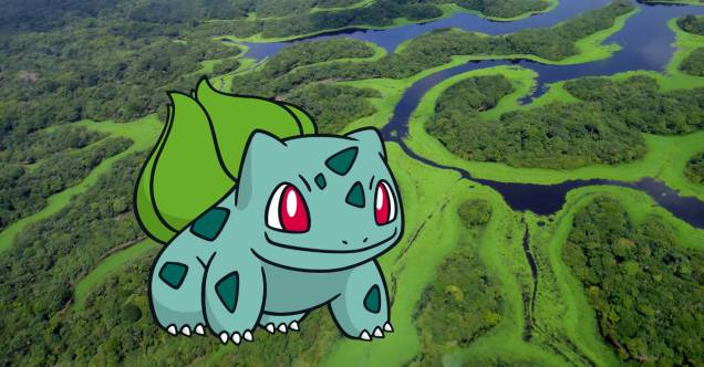 <strong>BULBASSAURO: REGIÃO AMAZÔNICA </strong>O pokémon tipo planta mais amado da cidade de Pallet poderia estar bem pertinho, em território nacional. Isso porque o Bulbassauro parece ser a personificação da mistura entre um animal tropical e a própria floresta: como se não bastasse parecer um sapo enorme, o bichão ainda carrega um casulo nas costas que parece um broto de alguma planta, e de onde saem coisas como sementes, folhas e longos cipós. Hoje são conhecidas 5.800 espécies de sapos, rãs e pererecas no mundo todo, e, desse total, nada menos do que 600 vivem na Amazônia. É um bom palpite acreditar que nosso pokémon-anfíbio estaria por lá também, certo? <strong>BULBASSAURO: REGIÃO AMAZÔNICA </strong>O pokémon tipo planta mais amado da cidade de Pallet poderia estar bem pertinho, em território nacional. Isso porque o Bulbassauro parece ser a personificação da mistura entre um animal tropical e a própria floresta: como se não bastasse parecer um sapo enorme, o bichão ainda carrega um casulo nas costas que parece um broto de alguma planta, e de onde saem coisas como sementes, folhas e longos cipós. Hoje são conhecidas 5.800 espécies de sapos, rãs e pererecas no mundo todo, e, desse total, nada menos do que 600 vivem na Amazônia. É um bom palpite acreditar que nosso pokémon-anfíbio estaria por lá também, certo?