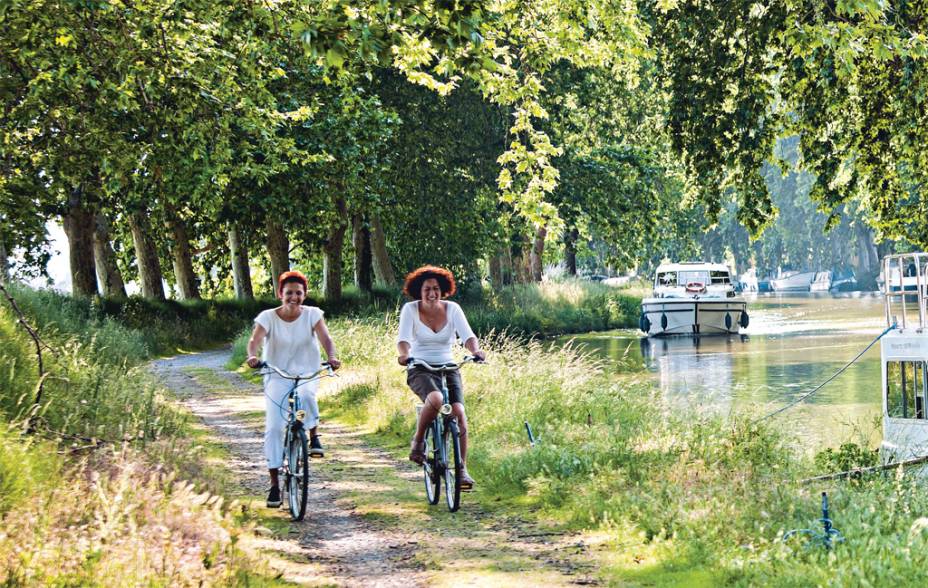 O Canal du Midi é o preferido de ciclistas despreocupados