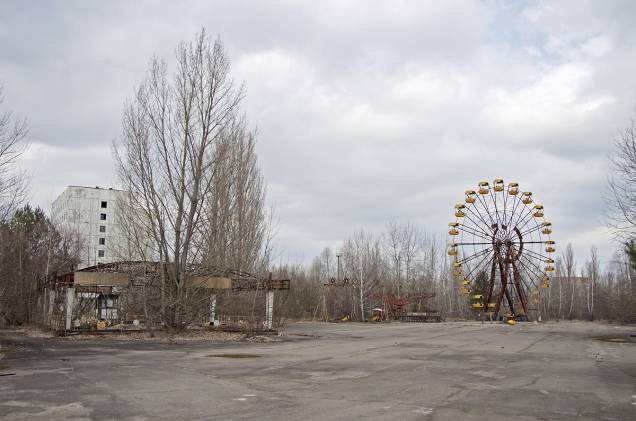 Vista geral de Pripyat, cidade próxima à Chernobyl, Ucrânia Vista geral de Pripyat, cidade próxima à Chernobyl, Ucrânia