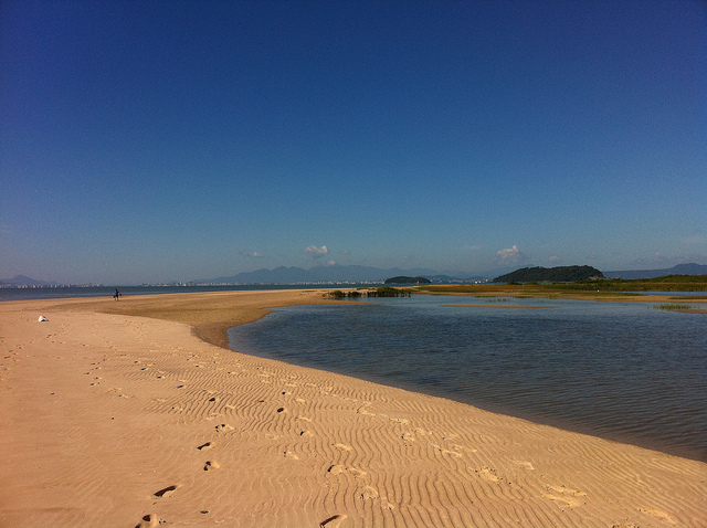 <strong>Praia da Daniela, Florianópolis (SC)</strong>                    Outra praia família e ideal para um passeio com as crianças. A <a href="https://viajeaqui.abril.com.br/estabelecimentos/br-sc-florianopolis-atracao-praia-daniela" rel="Daniela" target="_blank">Daniela</a>, em <a href="https://viajeaqui.abril.com.br/cidades/br-sc-florianopolis" rel="Florianópolis" target="_blank">Florianópolis</a>, tem muitas casas de veraneio, faixa de areia estreita, fofa e mar muito calmo – uma verdadeira piscina natural. No canto esquerdo, onde fica um manguezal, dá para ver a pesca de camarões e siris