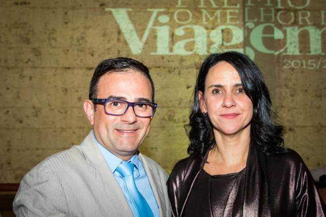 Geninho Goes, da BNT, e Angélica Santa Cruz, diretora de redação da Viagem e Turismo Geninho Goes, da BNT, e Angélica Santa Cruz, diretora de redação da Viagem e Turismo