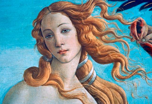 Detalhe do Nascimento de Vênus, Galleria degli Uffizi, Florença Detalhe do Nascimento de Vênus, Galleria degli Uffizi, Florença