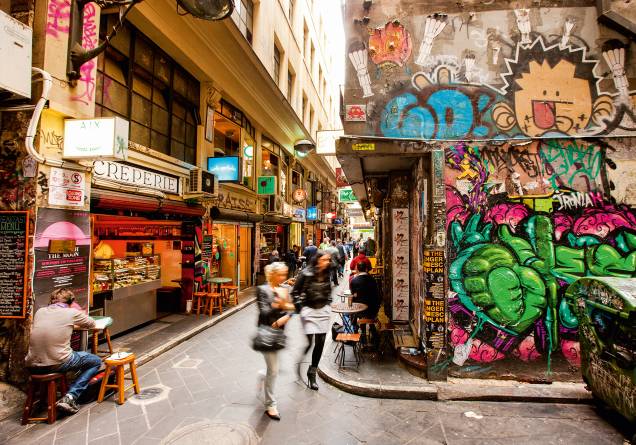 Grafiti em uma esquina de Merlbourne Grafiti em uma esquina de Merlbourne