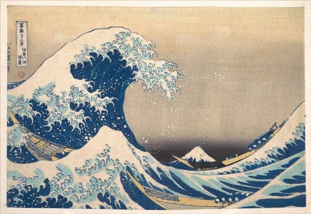 <em>A Grande Onda de Kanagawa</em>, da série 36 vistas do Monte Fuji, de Katsushika Hokusai, é uma xilogravura com inúmeras cópias controladas. Esta pertence ao Metropolitan Museum of Art <em>A Grande Onda de Kanagawa</em>, da série 36 vistas do Monte Fuji, de Katsushika Hokusai, é uma xilogravura com inúmeras cópias controladas. Esta pertence ao Metropolitan Museum of Art