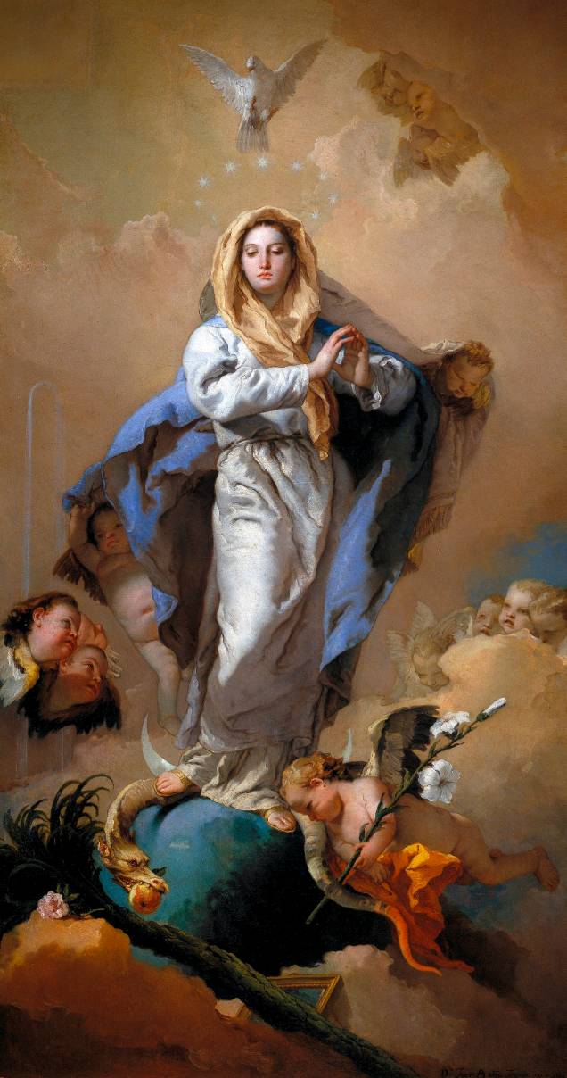 <em>Imaculada Conceição </em>(detalhe), de Giabattista Tiepolo, 1769, Museu do Prado <em>Imaculada Conceição </em>(detalhe), de Giabattista Tiepolo, 1769, Museu do Prado