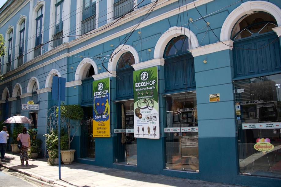 Fachada da Ecoshop, loja de artesanato no centro de Manaus, Amazonas