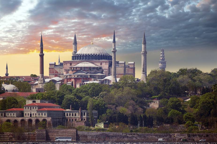 Entre as atrações do tour gratuito, está o Museu Hagia Sophia, ou Santa Sofia Entre as atrações do tour gratuito, está o Museu Hagia Sophia, ou Santa Sofia