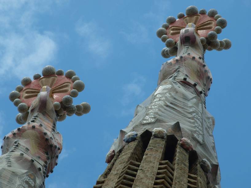 Pináculos dos campanários da Sagrada Família