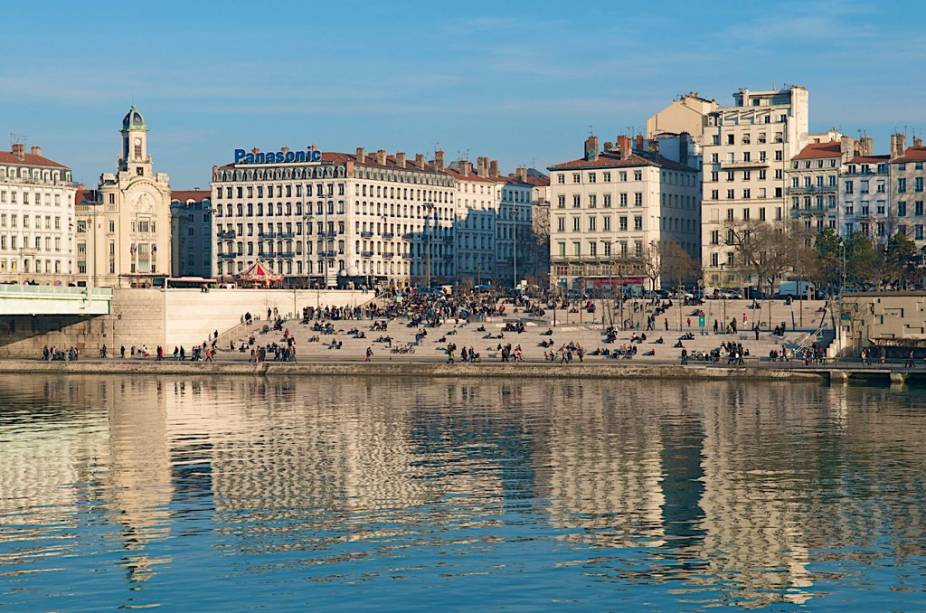 Margens do rio Rhone em Lyon