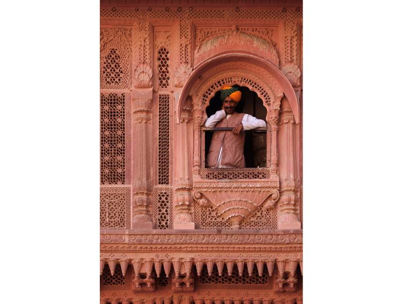 <strong>Forte de Mehrangarh, <a href="https://viajeaqui.abril.com.br/cidades/india-jaipur" rel="Jaipur" target="_blank">Jaipur</a>, <a href="https://viajeaqui.abril.com.br/paises/india" rel="Índia" target="_blank">Índia</a></strong>                Entalhes intricados são a cara do estilo arquitetônico das construções asiáticas e não podem faltar nem mesmo nas janelas<!--[if !supportLineBreakNewLine]--><!--[endif]-->