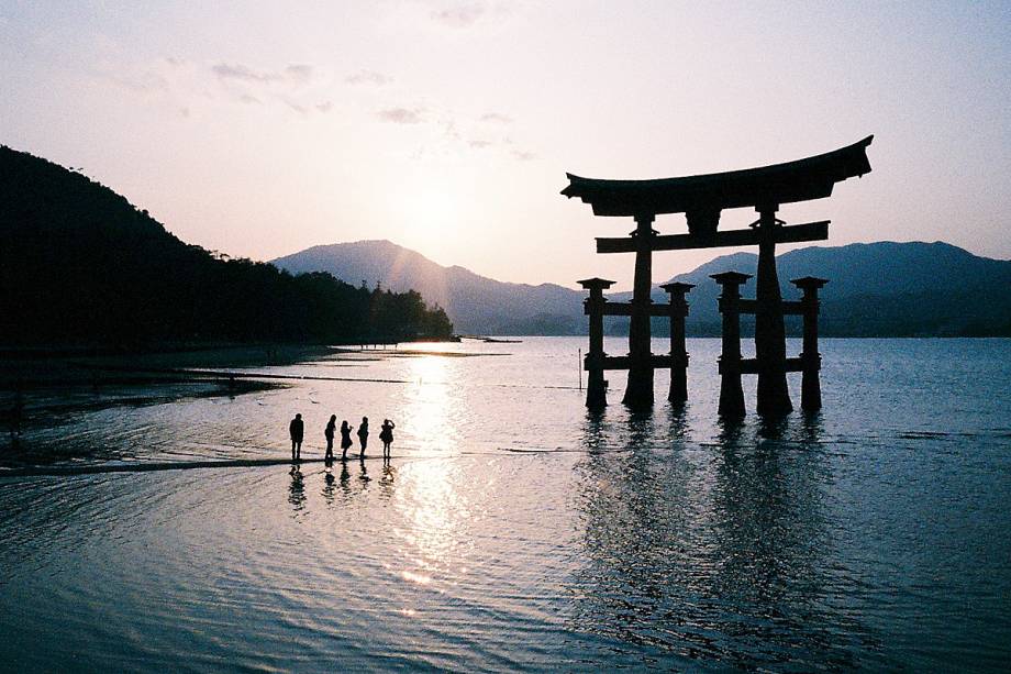 Santuário na Ilha de Itsukushima (também conhecida como Miyajima), em Hiroshima.