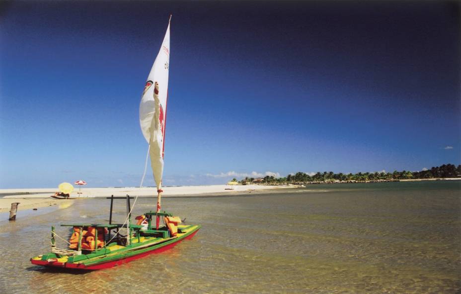 Pontal de Maracaípe, de onde saem os passeios de jangada pelo Rio Maracaípe, uma das atrações de Porto de Galinhas