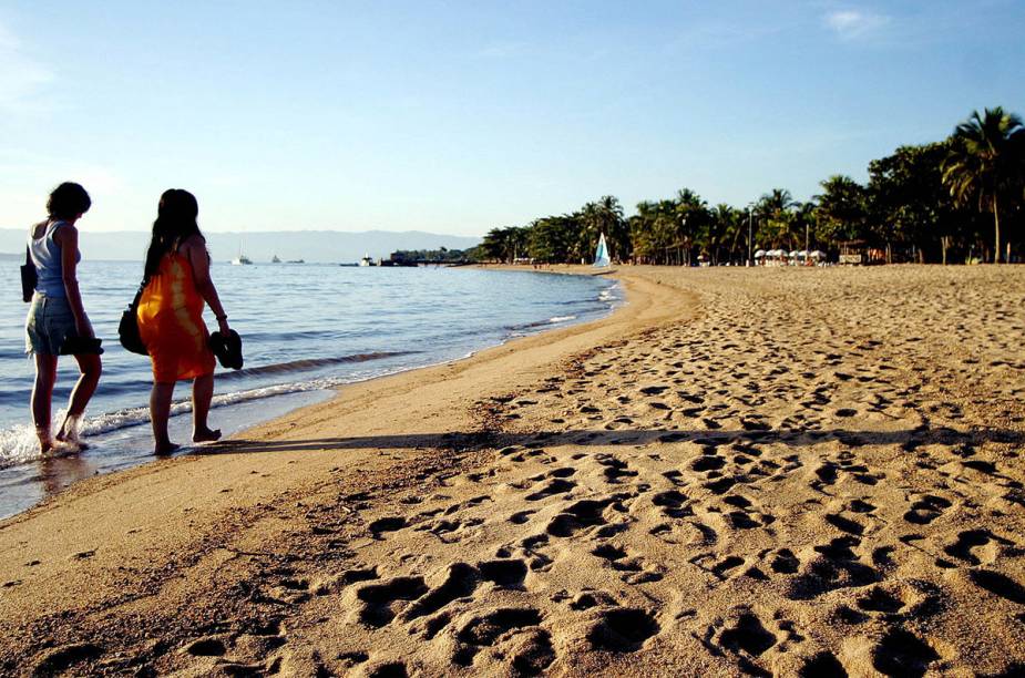 Praia do Perequê, na região central de Ilhabela