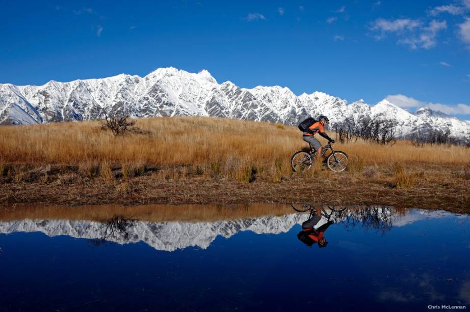 Trilha de bike entre Queenstown e Wanaka