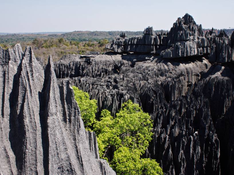 <strong>Tsingy de Bemaraha, Madagascar</strong>Listada como parte da lista de Patrimônios da Unesco, este é um parque único por sua fauna, flora e formações geológicas <strong>Tsingy de Bemaraha, Madagascar</strong>Listada como parte da lista de Patrimônios da Unesco, este é um parque único por sua fauna, flora e formações geológicas