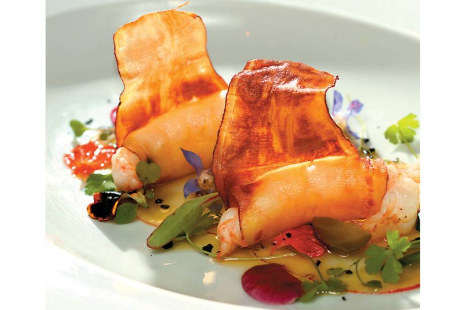 Lagostim com batata-doce do Olympe Lagostim com batata-doce do Olympe