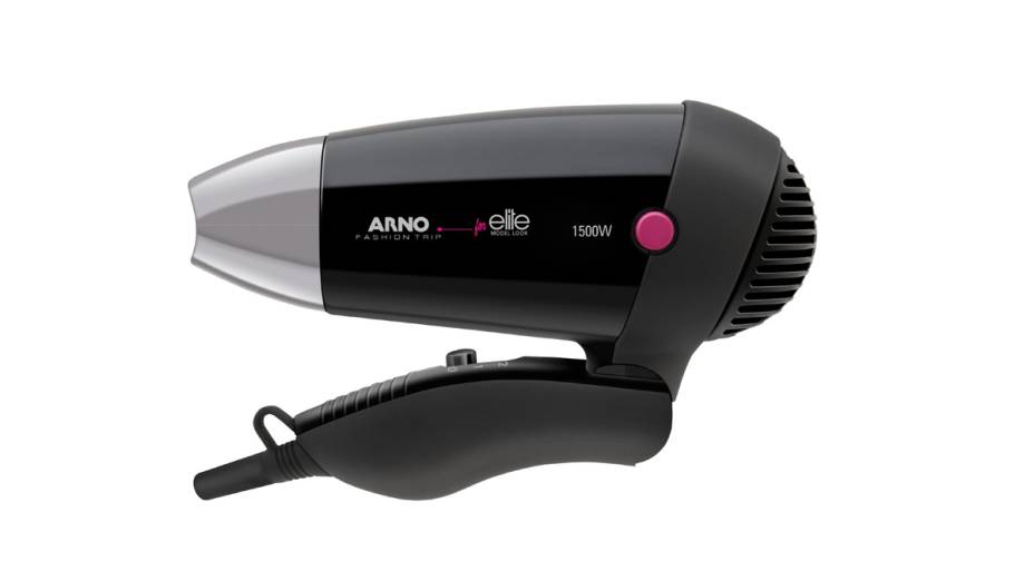 <strong>Fashion Trip Arno for Elite</strong>O modelo é um dos mais potentes entre os compactos, com 1.500 W. Com cabo dobrável e bivolt, tem duas velocidades, mas apenas uma temperatura. Pesa 420 gramas.Preço sugerido: R$ 89,99.