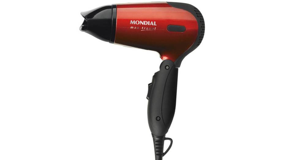 <strong>Mondial Max Travel</strong>Com dois ajustes de temperatura e duas velocidades, o modelo bivolt tem cabo dobrável, 1.200 W de potência e pesa cerca de 340 gramas.Preço sugerido: R$ 41,90.