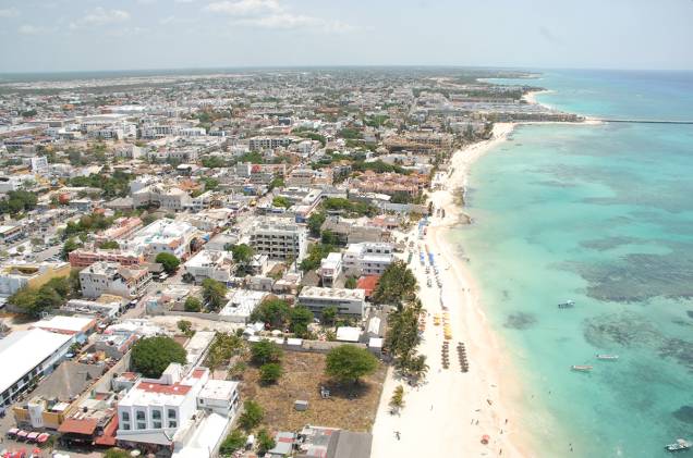 Vista aéra de Playa del Carmen Vista aéra de Playa del Carmen