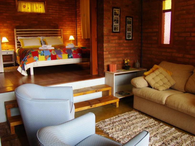 Um dos chalés da Pousada Candeias Um dos chalés da Pousada Candeias