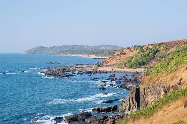 Praia Arambol, em Goa, na Índia Praia Arambol, em Goa, na Índia