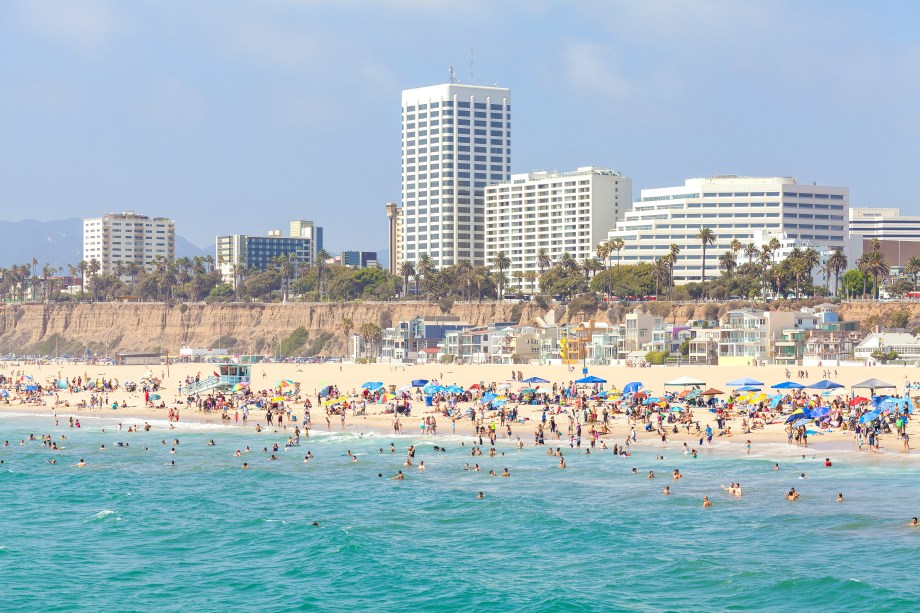 Santa Monica é um lugar muito frequentado durante o verão