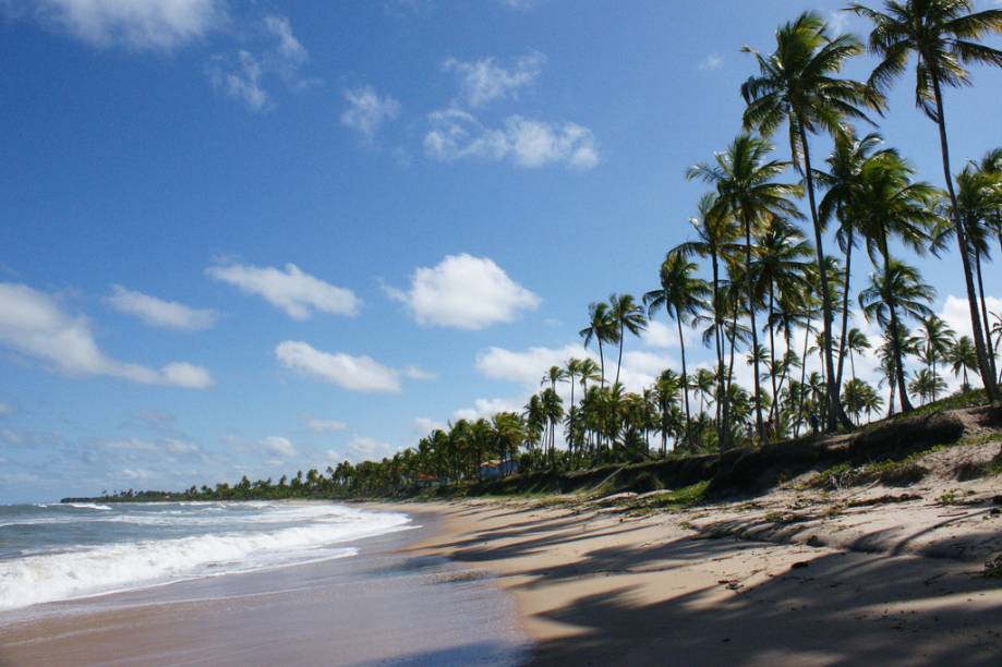 Entre as paradas do passeio de lancha mais popular da região está a Ilha da Pedra Furada, que tem esse nome por causa das rochas perfuradas por moluscos