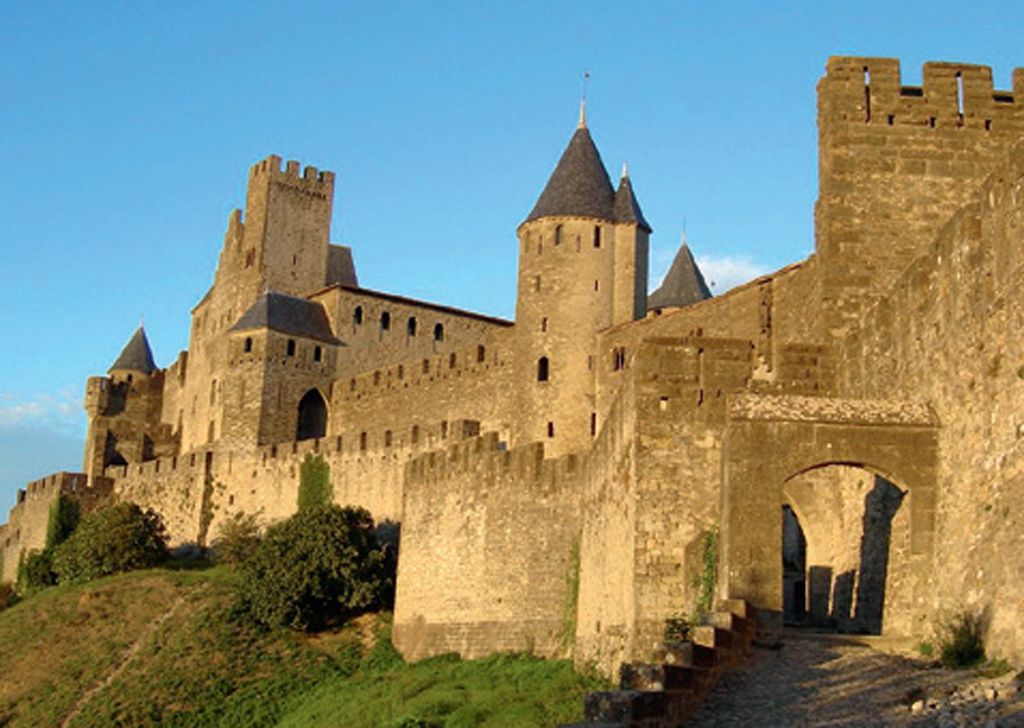 O Château Comtal, em Carcassonne, na França O Château Comtal, em Carcassonne, na França