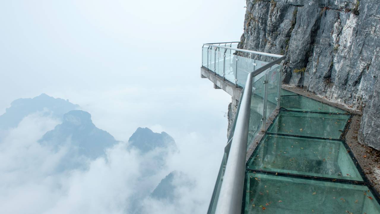 Tianmen mountain stairs in Hunan, China