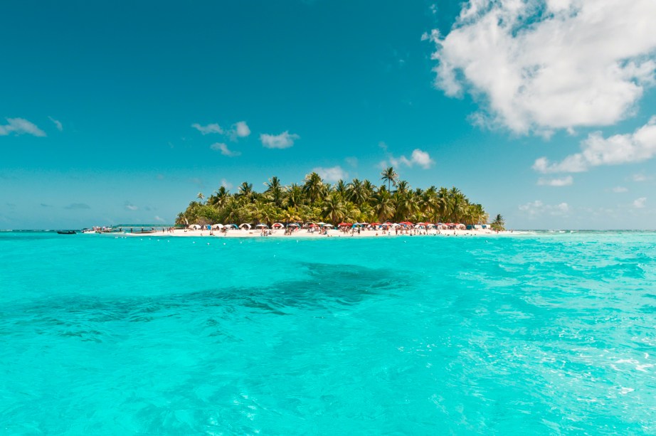 Vista para a ilha Johny Cay