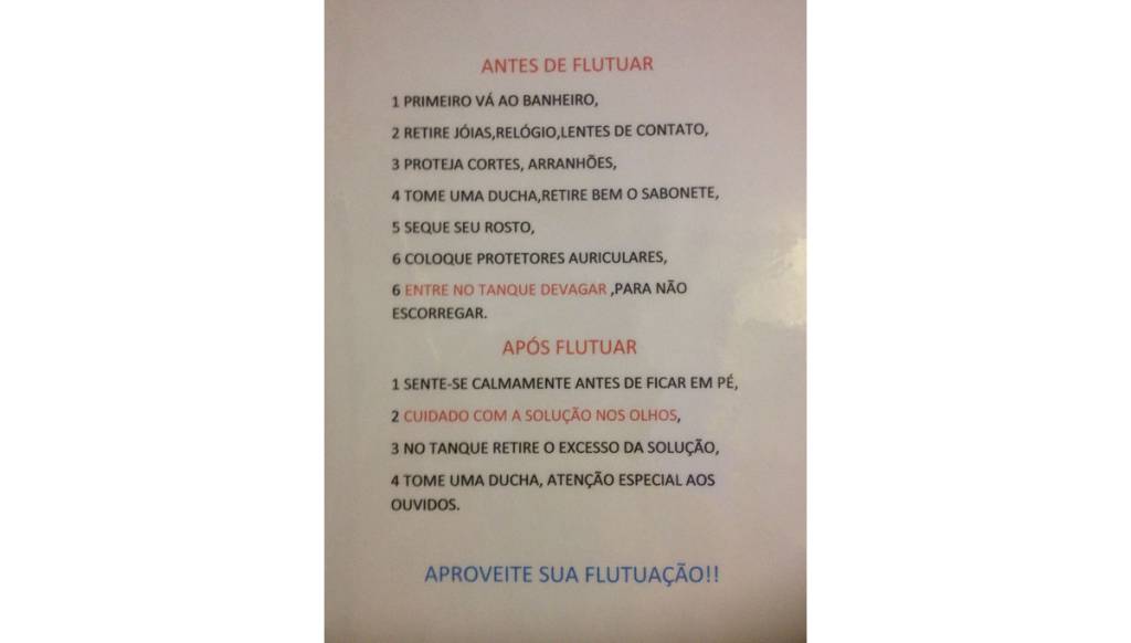 Regras da flutuação Regras da flutuação