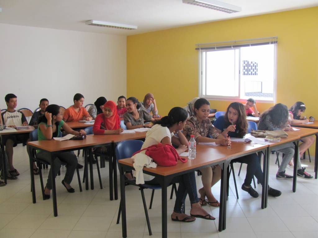 Sala de aula da ONG Amal Sale, intercâmbio de trabalho voluntário Sala de aula da ONG Amal Sale, intercâmbio de trabalho voluntário