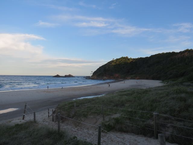 Fim de tarde em Lennox Head, uma das praias mais bonitas dos arredores