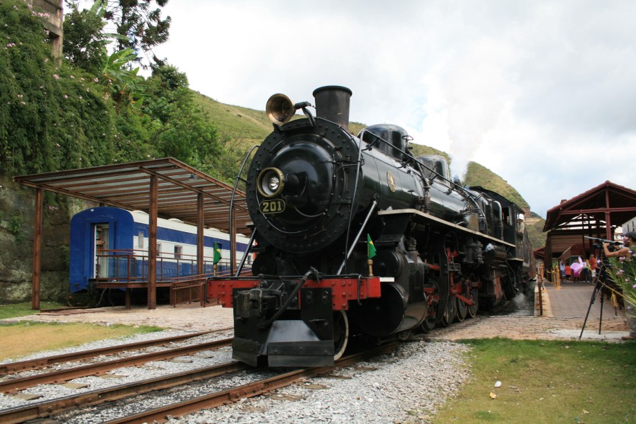 Locomotiva do Trem da Vale, que fará o percurso turístico entre as cidades mineiras de Ouro Preto (MG) e Mariana (MG)