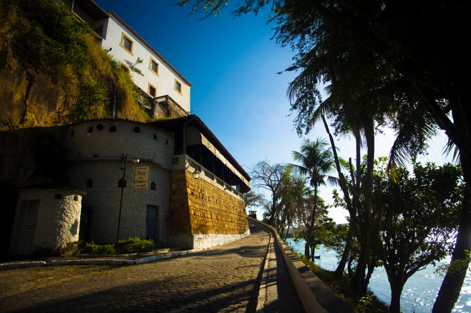 Forte da Rocheira em Penedo, Alagoas, abriga um restaurante com linda vista para o Rio São Francisco