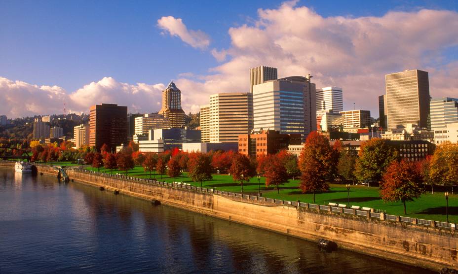 O Waterfront Park de Portland, Oregon, USA