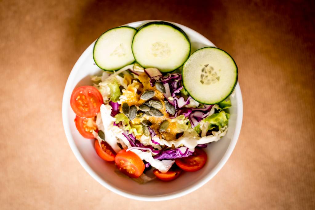 A salada de crus que abriu os trabalhos do brunch