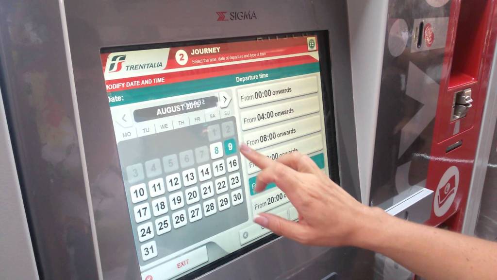 Máquina de comprar bilhetes da Trenitalia