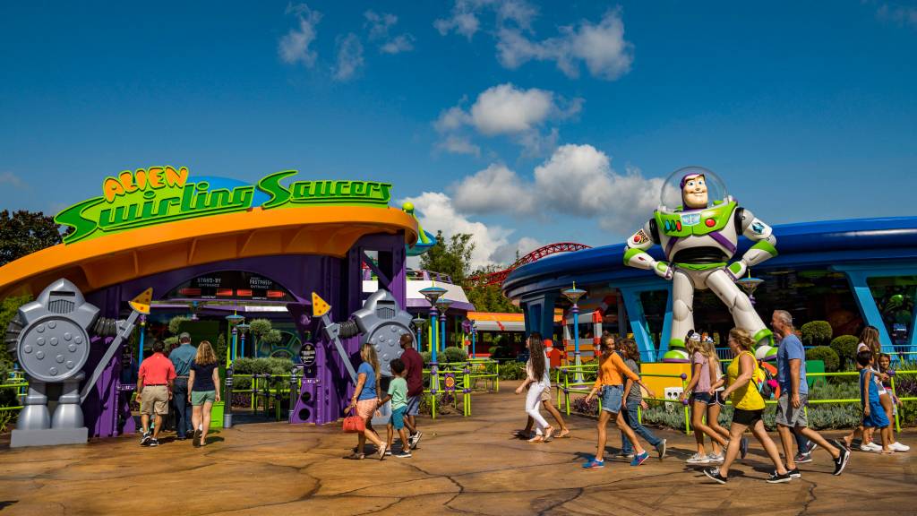 Alien Swirling Saucers in Toy Story Land