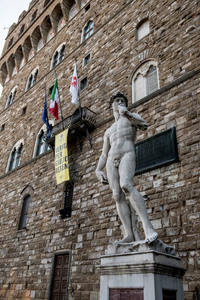 Réplica do Davi de Michelangelo, na Piazza della Signoria