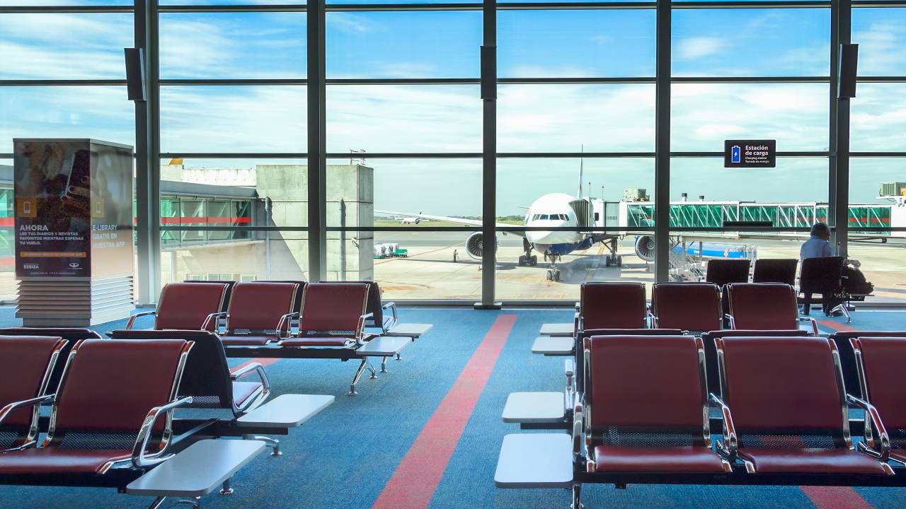 Sala de embarque do Aeroporto Ezeiza, Buenos Aires
