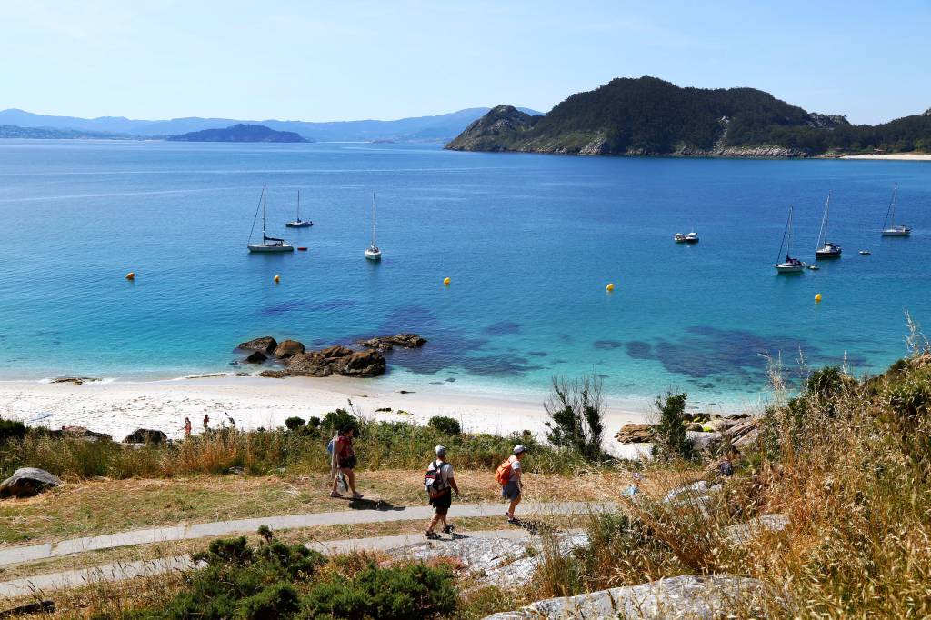 Litoral da cidadezinha de Pontevedra, na região de Rías Baixas